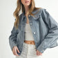 MABLE Scallop Peter Pan Collar Denim Jacket Denim Jackets