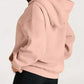 Soft blush pink oversized kangaroo pocket long sleeve hoodie