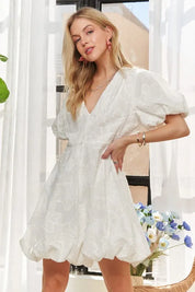 ADORA Puff Sleeve Floral Dress | Daverri Fashions