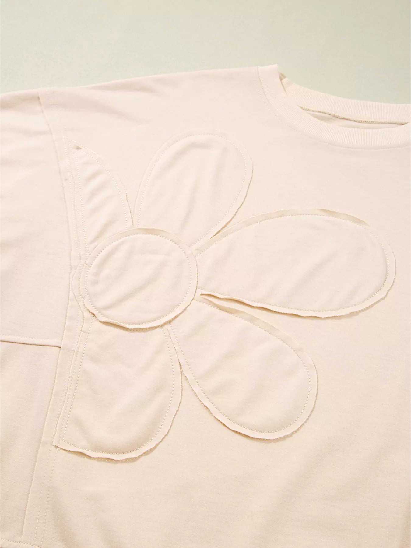 Flower Patch Drop Shoulder Sweatshirt | Tops Daverri Fashions