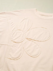 Flower Patch Drop Shoulder Sweatshirt | Tops Daverri Fashions