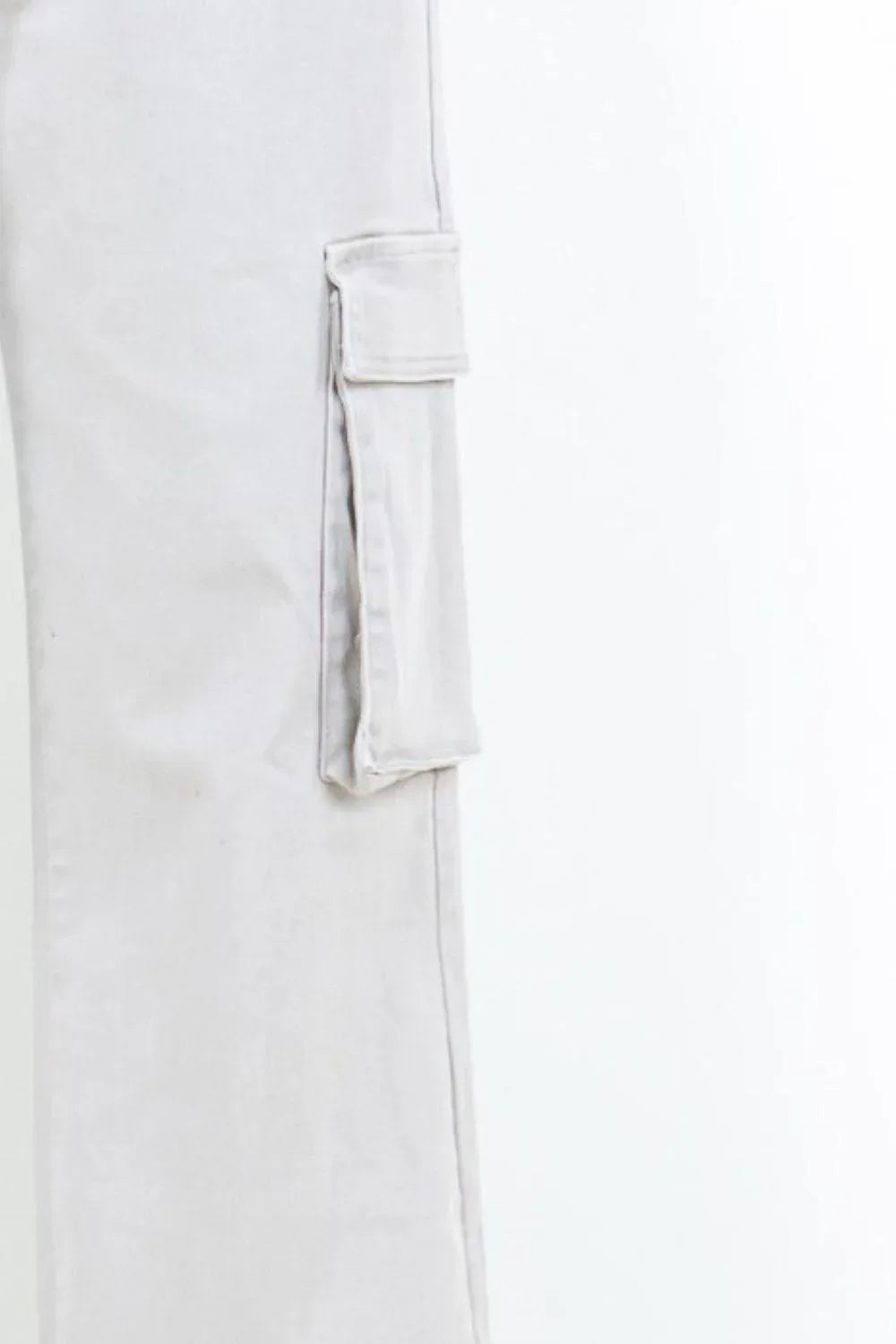 American Bazi Drawstring Wide Leg Cargo Pants - DAVERRI FASHIONS
