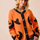 BiBi Halloween Witch Hat Moon Bat Artwork Cardigan - DAVERRI FASHIONS