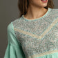 Umgee Floral Lace Trimmed Detail Half Sleeve Babydoll Top Tops