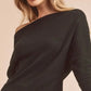 Aemi + Co One Shoulder Long Sleeve Knit Top - DAVERRI FASHIONS