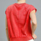 Umgee Round Neck Cap Sleeve Sweatshirt Sweatshirts