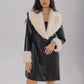 Fuzzy Long Sleeve Longline Coat - DAVERRI FASHIONS