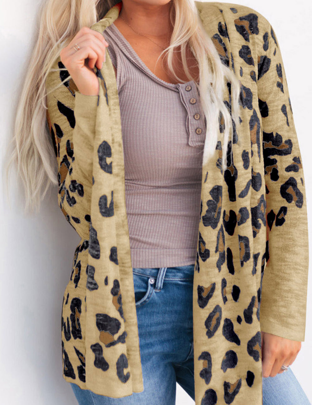 Printed Long Sleeve Cardigan | Cardigans Daverri Fashions