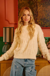 BiBi Checker Board Drop Shoulder Sweater | Sweaters Daverri Fashions