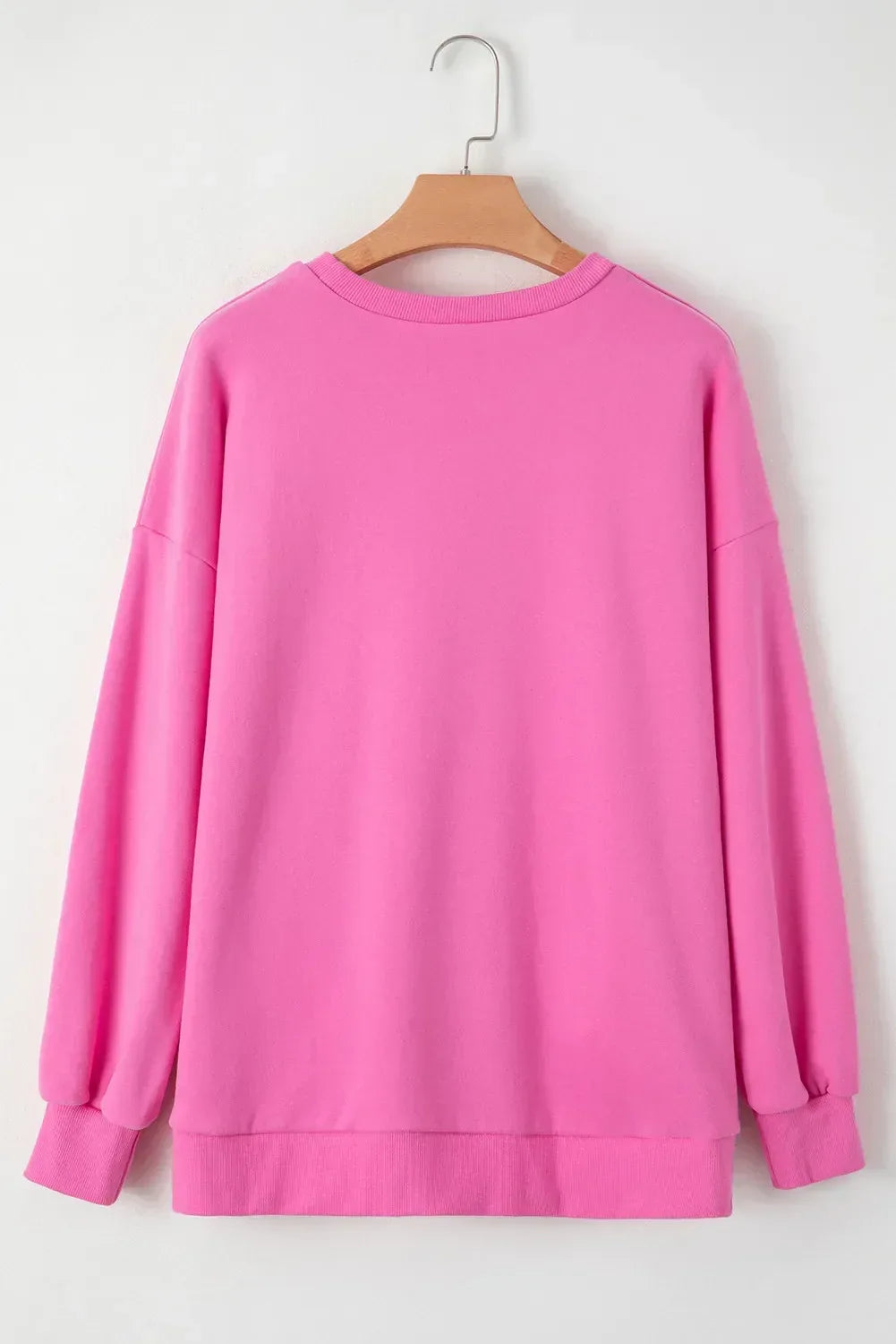 Round Neck Long Sleeve Sweatshirt - DAVERRI FASHIONS