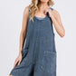 Mittoshop Low Scoop Neck Tank Washed French Terry Romper Rompers
