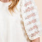 Lime 'N' Chili Full Size Lace Puff Sleeve Round Neck Top Plus Size