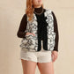 Plus Size Tied Sherpa Vest Coat with Pockets - DAVERRI FASHIONS