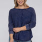 Plus Long Sleeve Cotton Waffle Knit Top Shirts & Tops