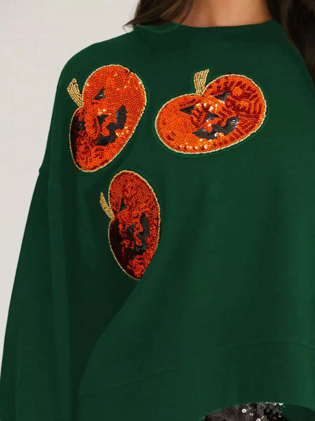 Halloween Pumpkin Round Neck Sweatshirt | Sweatshirts Daverri Fashions