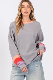 SAGE + FIG Color Block Waffle Knit T-Shirt