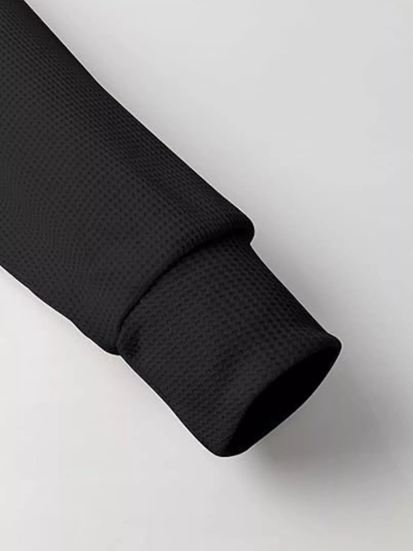 Black ribbed knit sleeve cuff on Daverri Fashions hoodie