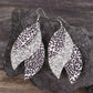 PU Leather Leopard Leaf Earrings - DAVERRI FASHIONS