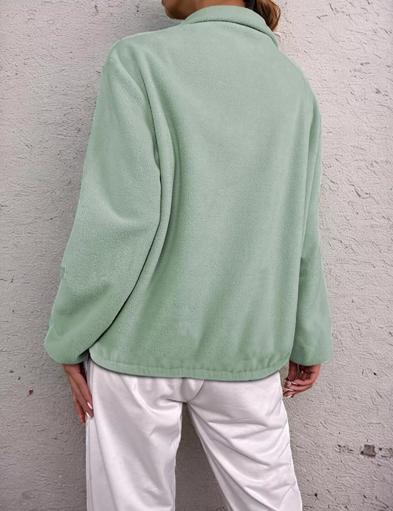 Half Zip Dropped Shoulder Pullover | Sweatshirts Daverri Fashions