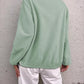 Half Zip Dropped Shoulder Pullover - DAVERRI FASHIONS