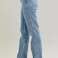 Judy Blue Frayed Hem Cell Phone Pocket Dad Jeans - DAVERRI FASHIONS