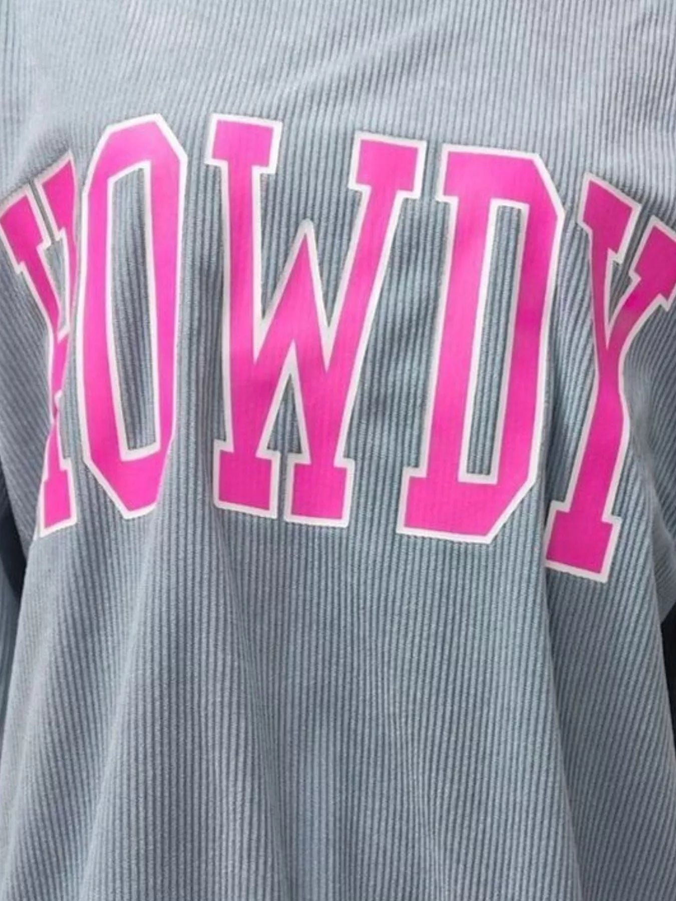 Full Size Howdy Round Neck Oversized Sweatshirt Plus Size | Sweatshirts Daverri Fashions