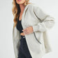 Aemi + Co Contrast Trim Zip Up Hoodie Jacket