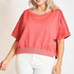 Umgee Full Size Lightweight Cropped Sweatshirt Plus Size Sweatshirts