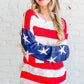 And The Why American Flag Long Sleeve Sweater - DAVERRI FASHIONS