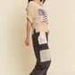 Davi & Dani Sequin American Flag Patch Short Sleeve Knit Top - DAVERRI FASHIONS