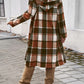 Devine Plaid Long Sleeve Hooded Coat - DAVERRI FASHIONS