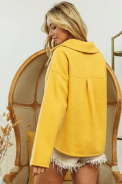 BiBi Flap Pockets Fleece Collared Sweatshirt | Sweatshirts Daverri Fashions