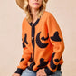 BiBi Halloween Witch Hat Moon Bat Artwork Cardigan - DAVERRI FASHIONS