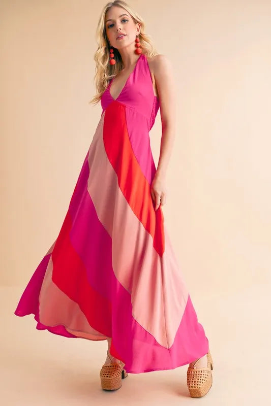 Aemi+Co Color Block Sleeveless Maxi Dress Maxi Dresses