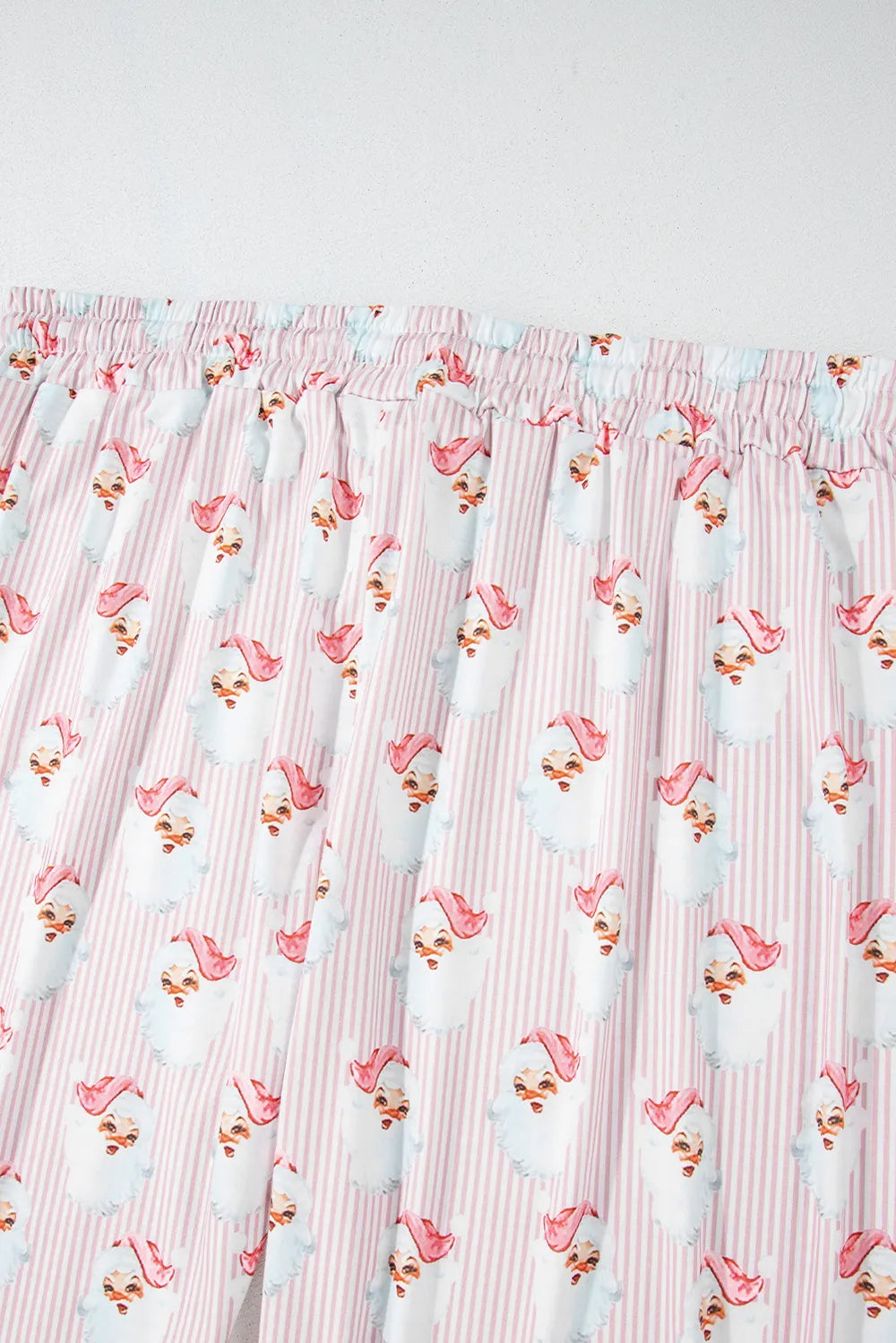 Santa Print Long Sleeve Top and Pants Lounge Set | Loungewear Sets Daverri Fashions
