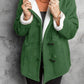 Full Size Cozy Sherpa Lined Toggle Coat with Hood Plus Size - DAVERRI FASHIONS