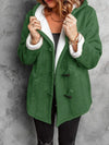Full Size Cozy Sherpa Lined Toggle Coat with Hood Plus Size - DAVERRI FASHIONS