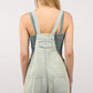 VERY J Washed Frayed Hem Denim Overall Shortalls