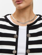 Striped Dropped Shoulder Long Sleeve Cardigan | Cardigans Daverri Fashions