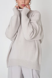 Turtle Neck Dropped Shoulder Sweater | Sweaters Daverri Fashions