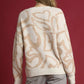 Umgee Heart Print Crew Neck Sweater - DAVERRI FASHIONS