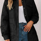 Snap Down Collared Winter Coat - DAVERRI FASHIONS