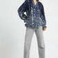 Umgee Full Size Floral Vine Print Blouse with Balloon Sleeves Plus Size