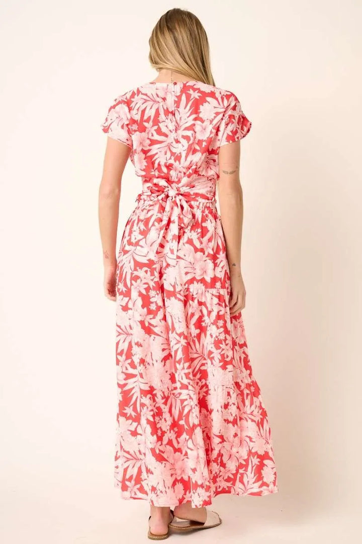 Mittoshop Tropical Print Top and Skirt Set Outfit Sets