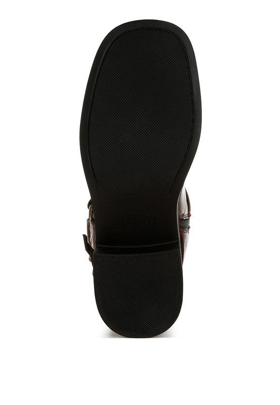 Caribou Harness Detail Biker Boots | Boots Daverri Fashions