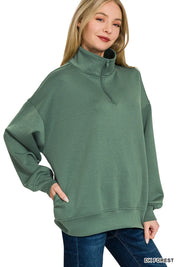 DK FOREST Zenana Scuba Quarter-Zip Sweatshirt | Sweatshirts Daverri Fashions
