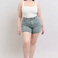 Judy Blue Full Size Hw Garment Dyed & Back Pkt Embroidery Shorts Plus Size