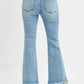 RISEN Full Size High Rise Crop Bootcut Fray Hem Jeans Plus Size