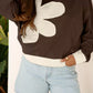 Flower Patch Drop Shoulder Sweatshirt - DAVERRI FASHIONS
