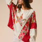 BiBi Floral Print Mixed Star Patch Round Neck Sweatshirt - DAVERRI FASHIONS